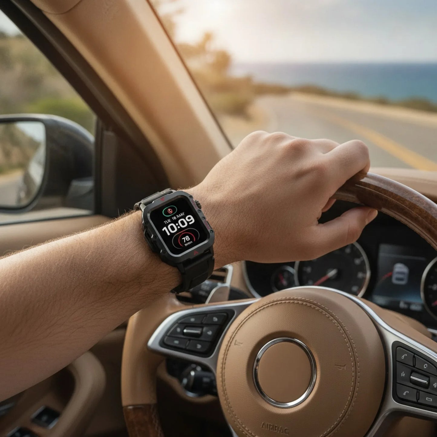 Montre Connectée Homme Étanche avec Appels Bluetooth