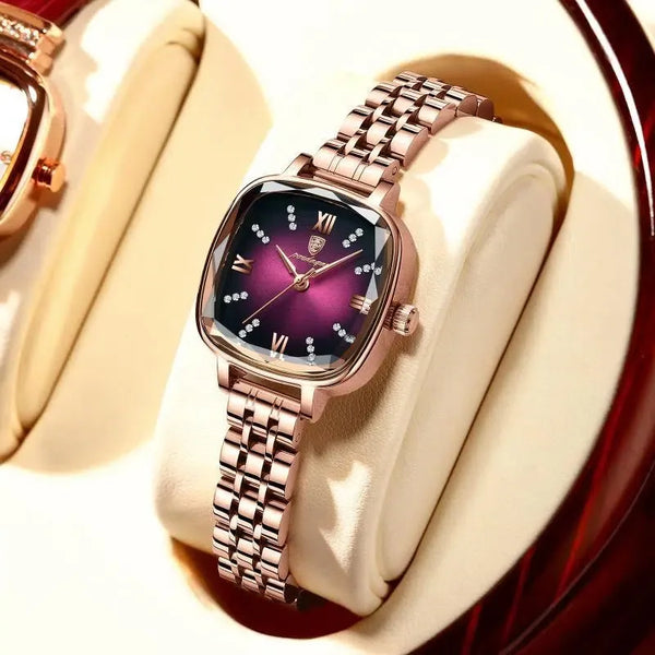 Montre Femme POEDAGAR Carrée Acier Inoxydable