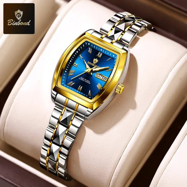 Montre Femme BINBOND Luxe Acier Inoxydable