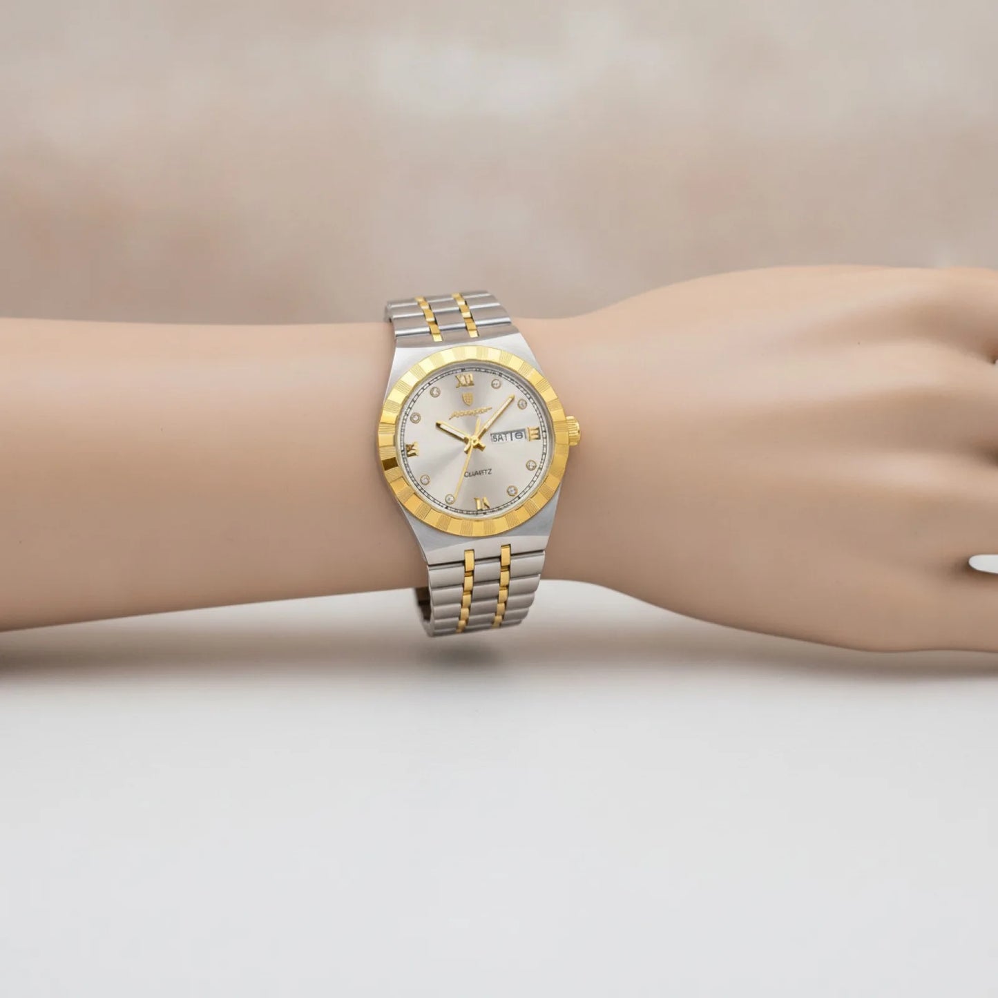 Montre Femme POEDAGAR Luxe Acier Inoxydable Jour Date