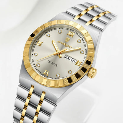 Montre Femme POEDAGAR Luxe Acier Inoxydable Jour Date