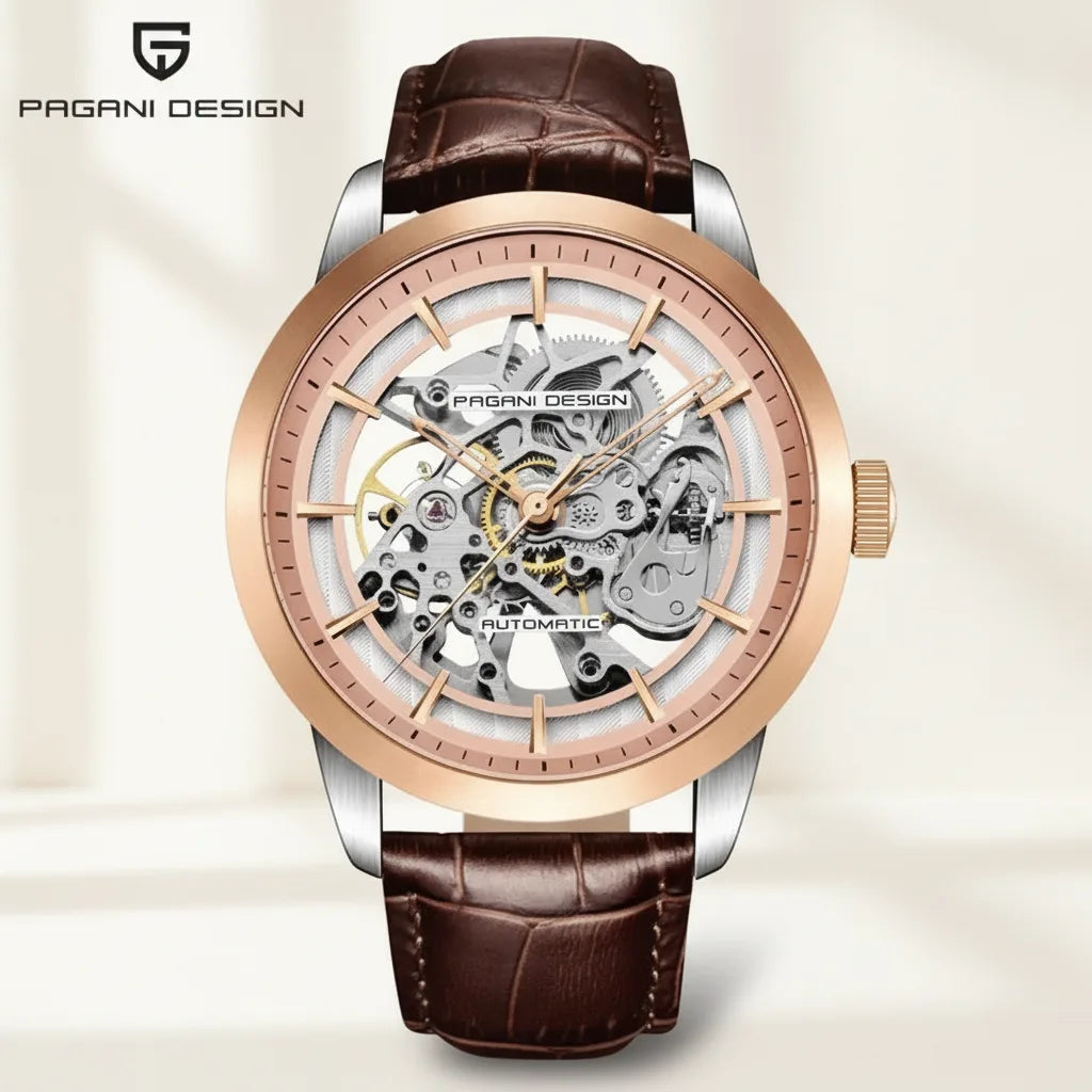 Montre Automatique Luxe Homme Pagani Acier Inoxydable