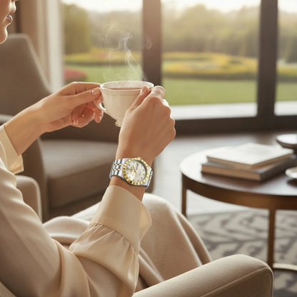 Montre Femme POEDAGAR Luxe Acier Inoxydable Jour Date