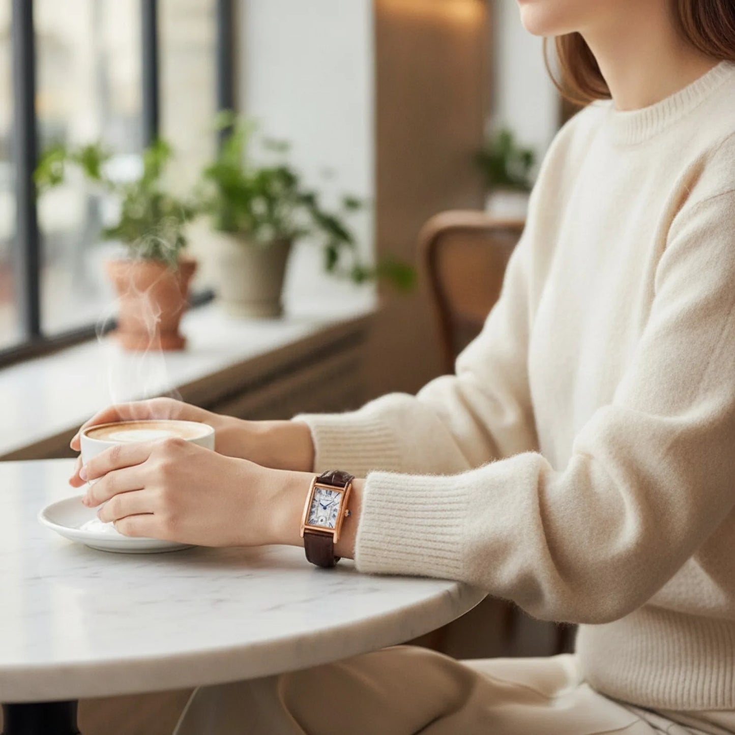 Montre Sanda 1116 : Élégance Rectangulaire Femme