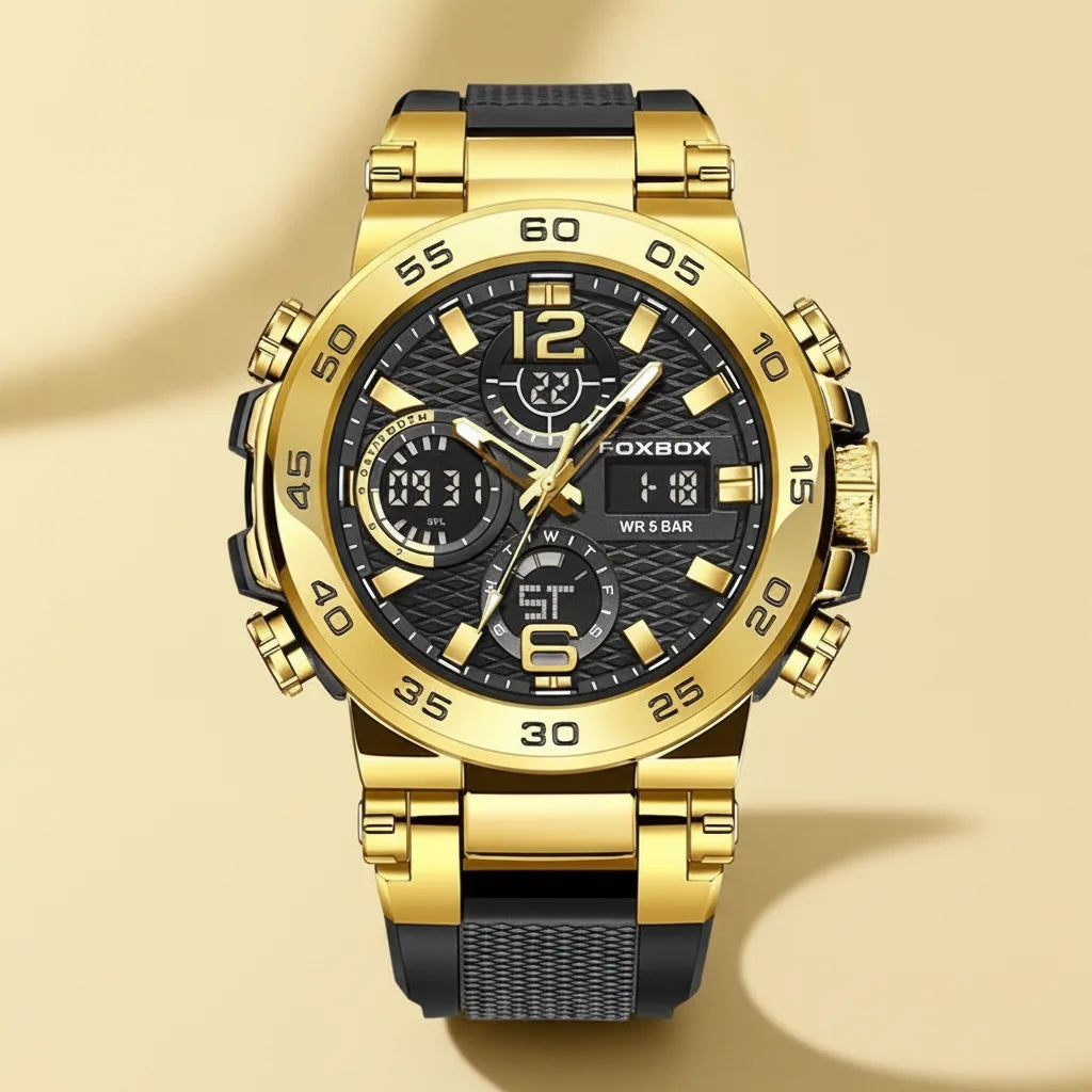 Montre Plongée FOXBOX Chronographe Automatique Étanche