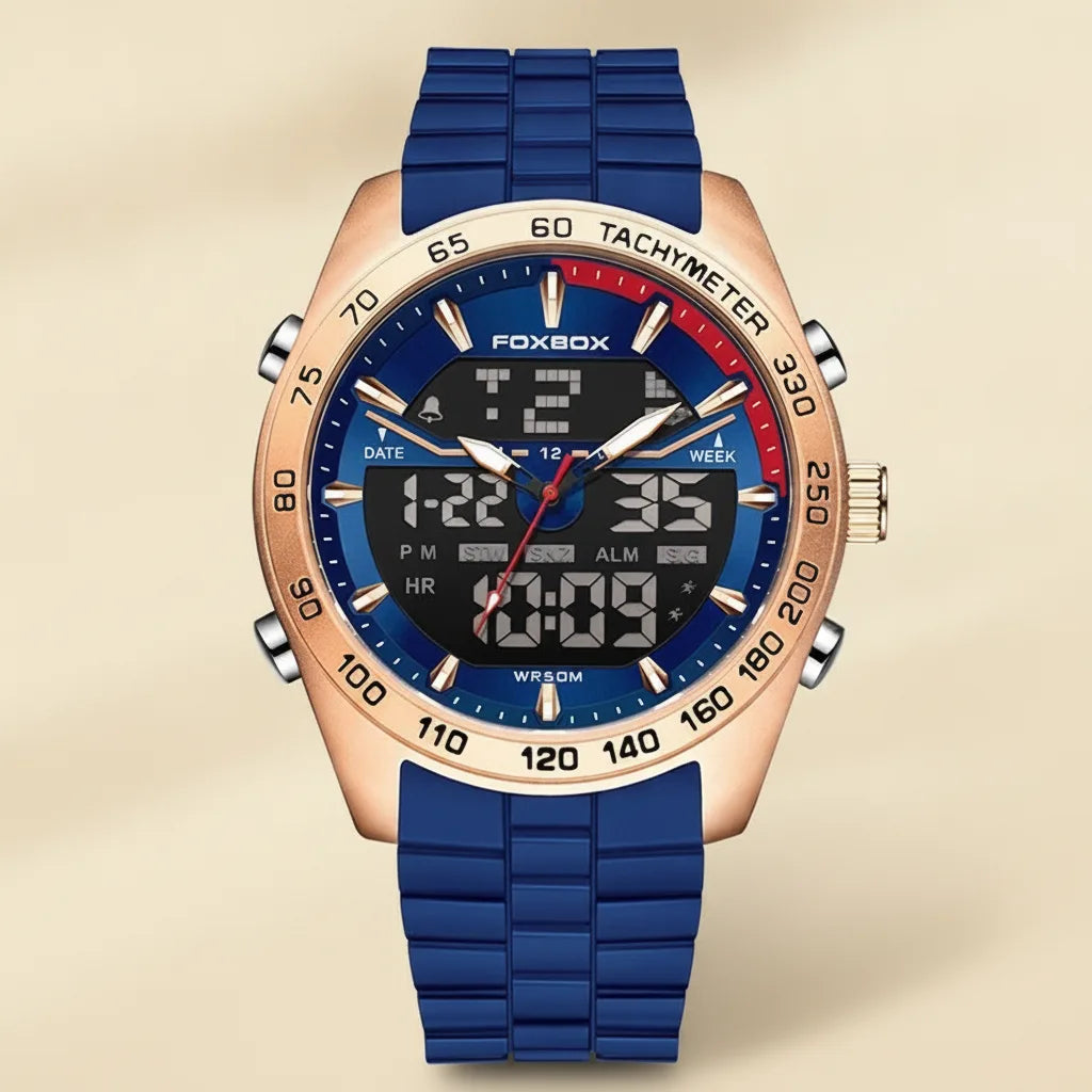 Montre Numérique FOXBOX : Luxe & Robustesse Militaire