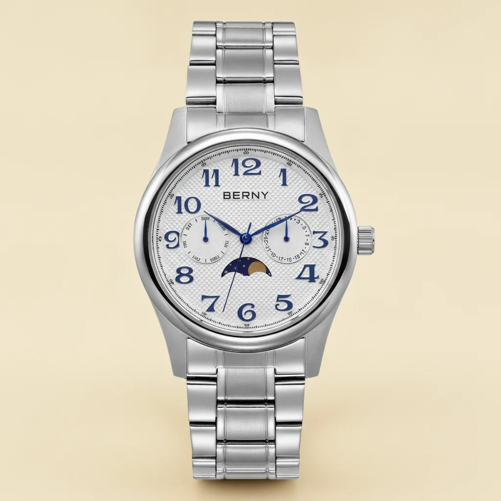 Montre Homme BERNY Phases Lunaires Vintage Luxe