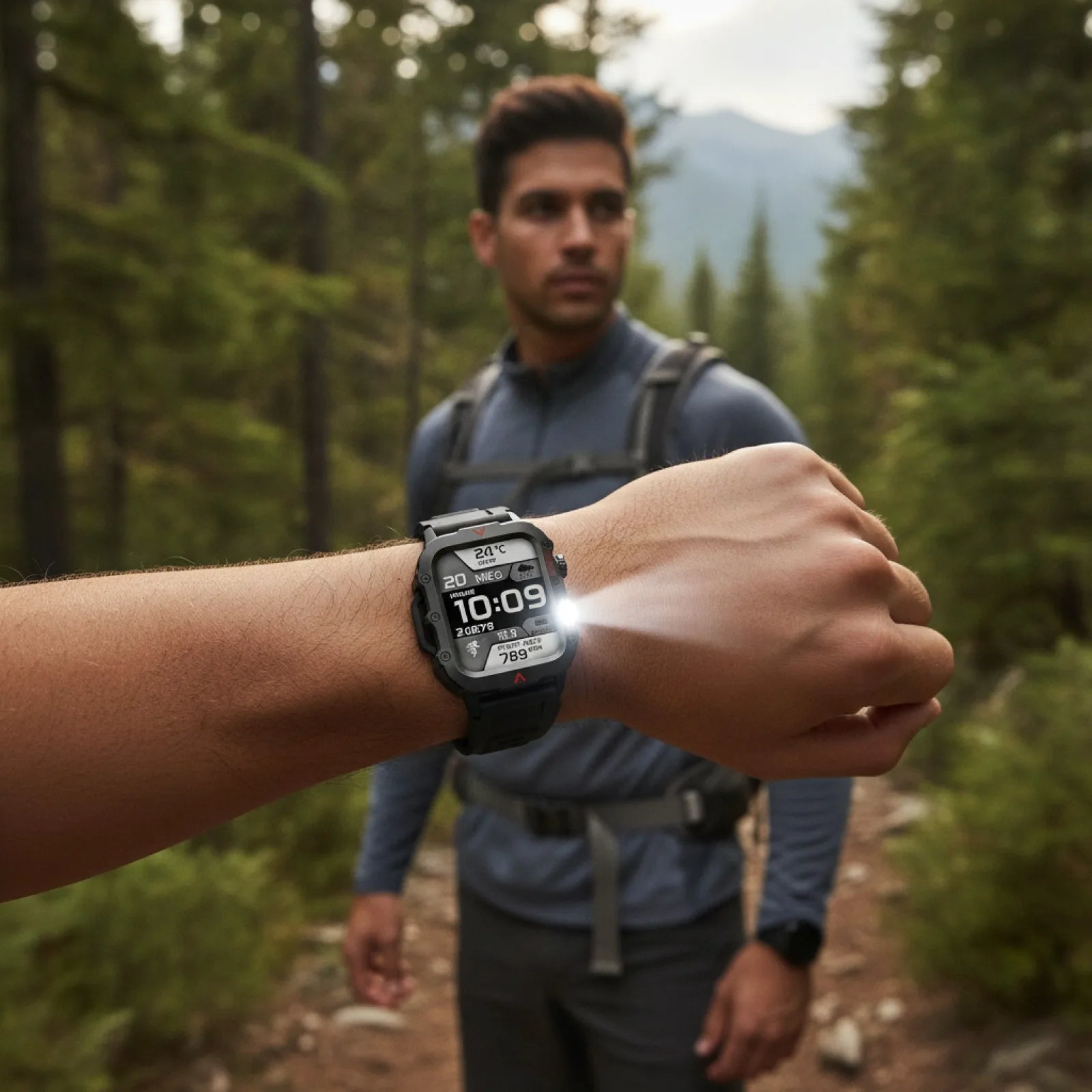 Montre Connectée Homme Étanche avec Appels Bluetooth