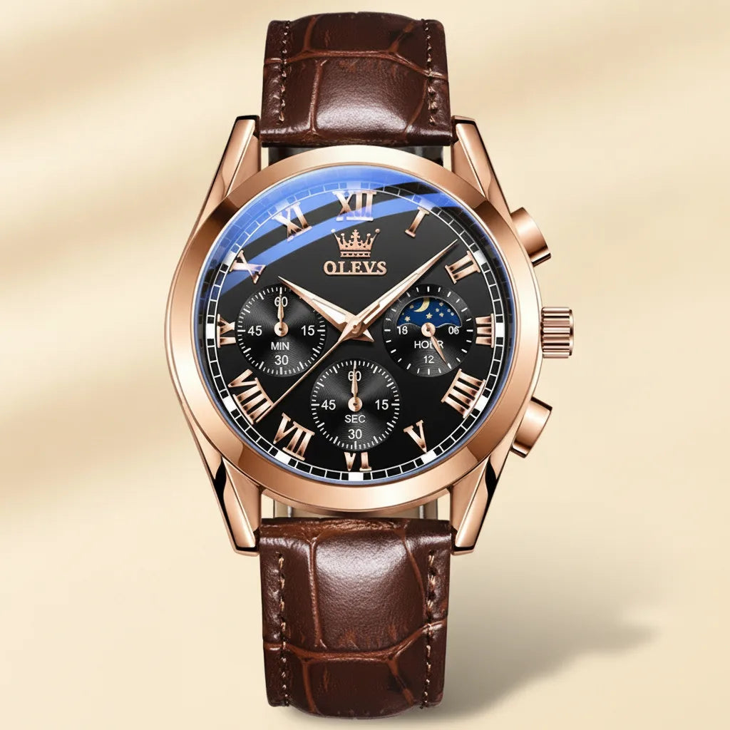 Montre OLEVS 2871 Chronographe Phases de Lune